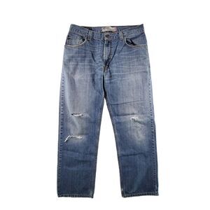 34x32 (actual 34x31) Levis 559 Relaxed Straight Men's Jeans Medium Wash Holes